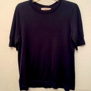 Navy short sleeve sweater by Loft. Buttery soft
